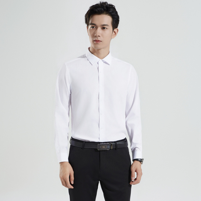 11194632.夏季男士商务长袖衬衫夏季冰丝衬衫时尚百搭衬衫