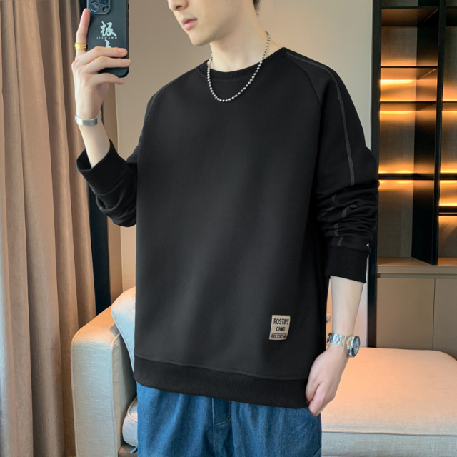 11209861.淘贝鼠春秋上新男款卫衣M-8XL潮流线条设计圆领百搭上衣【淘贝鼠男装1】