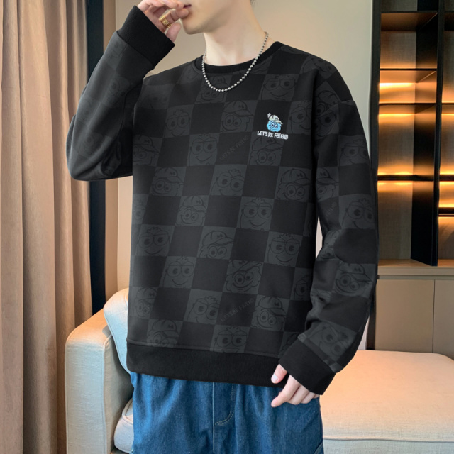 11209857.淘贝鼠春秋上新男款卫衣M-8XL潮流满印卡通圆领百搭上衣【淘贝鼠男装1】