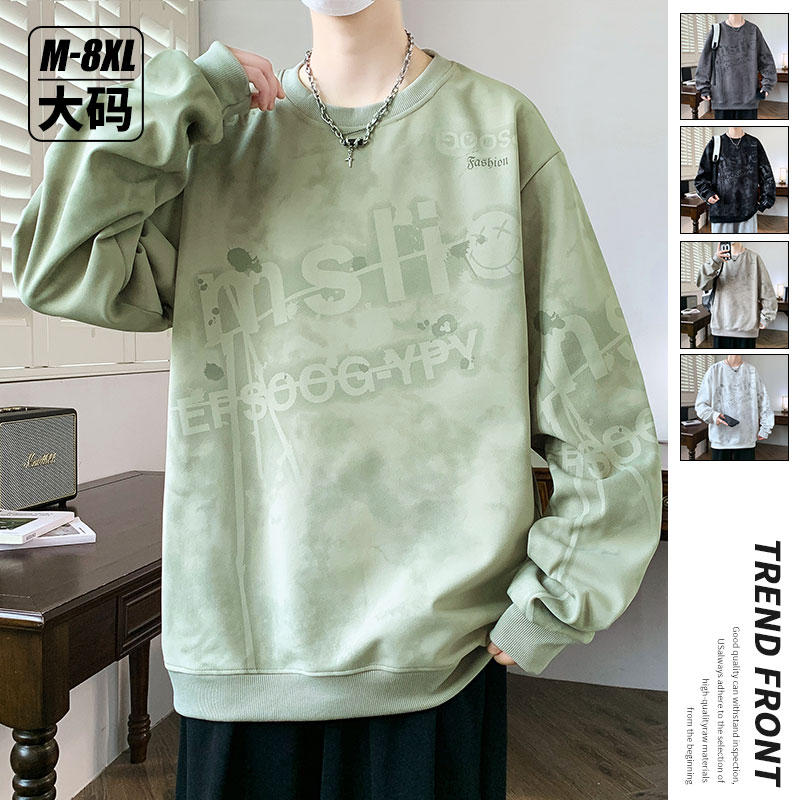 11209855.淘贝鼠春秋上新男款卫衣M-8XL潮流满印涂鸦设计圆领百搭上衣【淘贝鼠男装1】