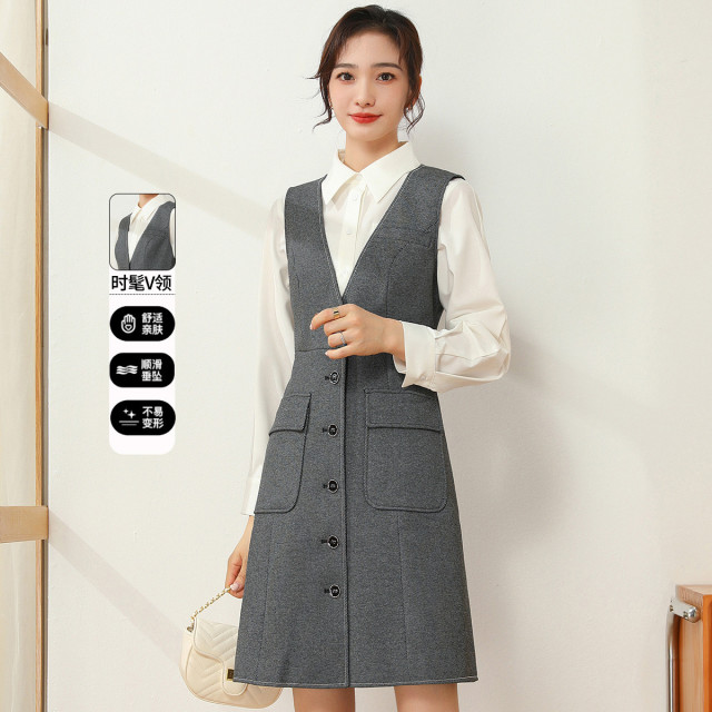 11215893.【专柜新品】【连衣裙】连衣裙年气质通勤时尚中长裙女
