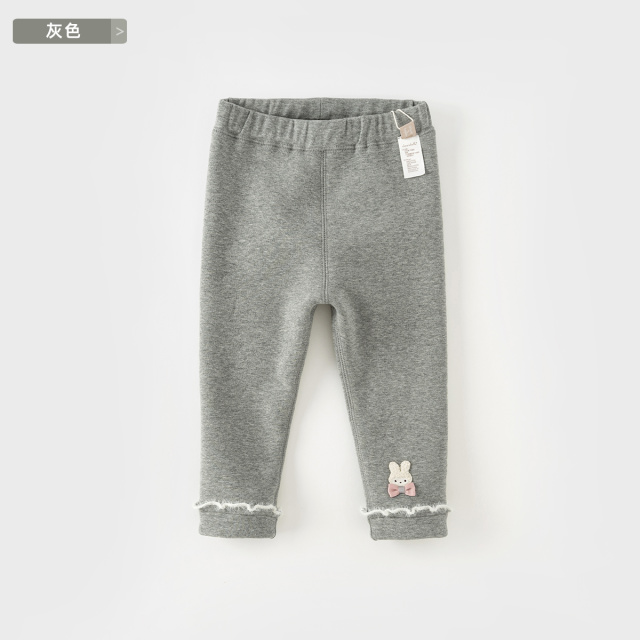 11828187.戴维贝拉儿童打底裤冬装女童加绒裤子女宝宝休闲裤童装