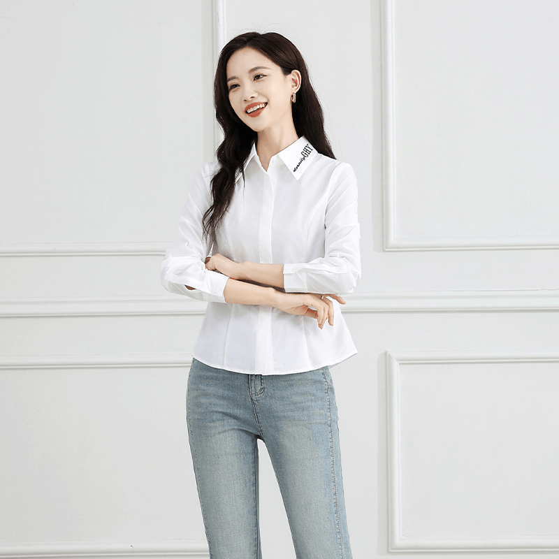 11232956.【专柜新品】收腰显瘦百搭衬衣上衣