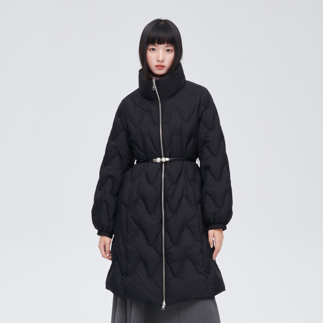 11264322.【商场同款】长款收腰显瘦立领羽绒服女鸭绒服保暖冬季女式外套