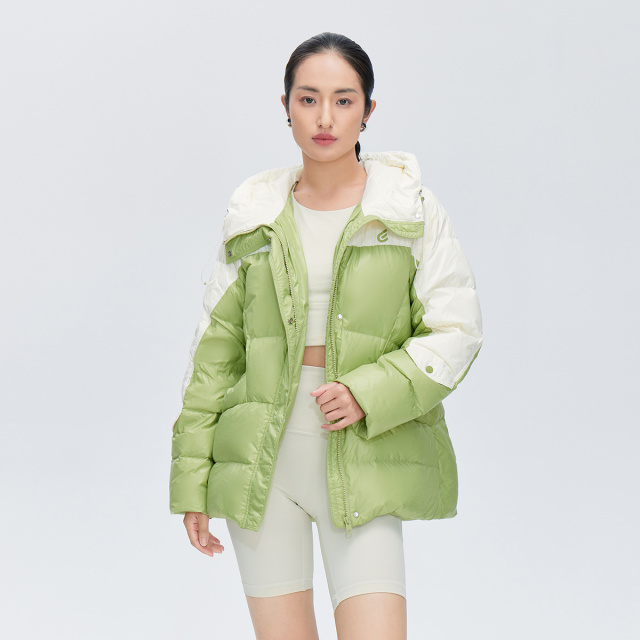 11264576.【商场同款】时尚休闲撞色短款羽绒服女秋冬保暖鸭绒女式外套