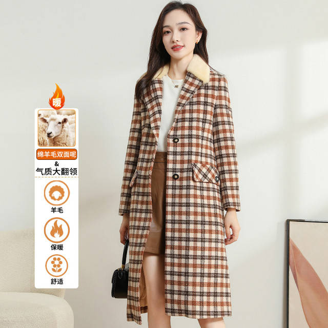 11342695.【羽绒大衣】冬季时尚长款加绒加厚女式保暖外套