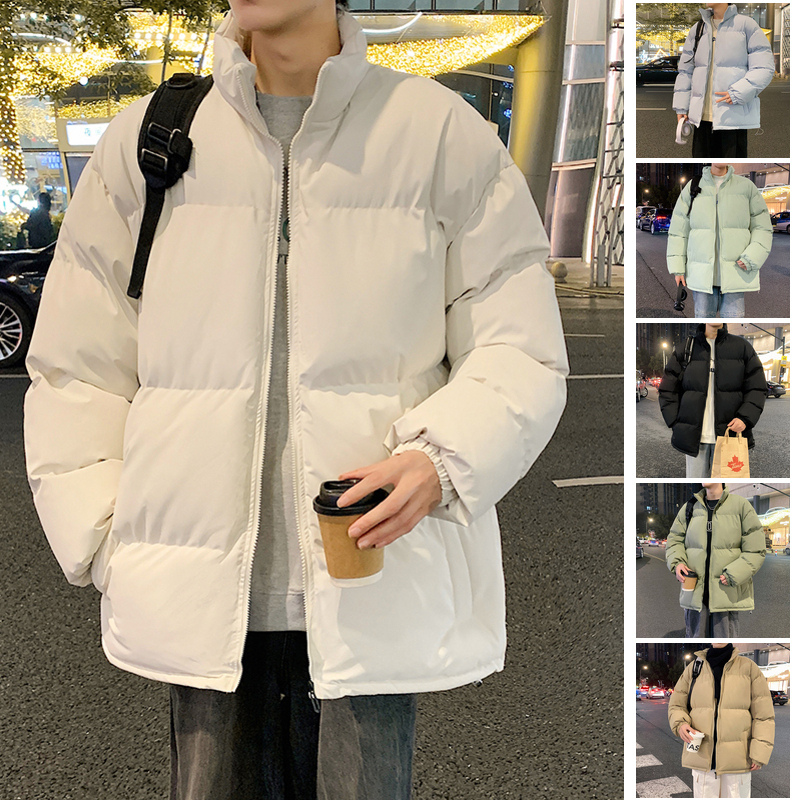 11319754.七玻威秋冬上新男款面包服纯色基础百搭立领潮流保暖棉衣【七玻威男装1】