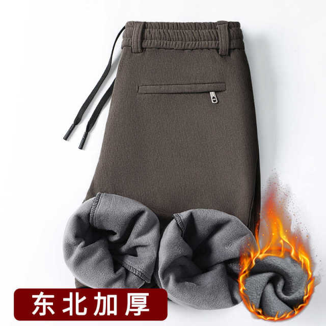 11317393.主推爆款春秋冬季男士加绒休闲裤灯芯绒休闲长裤