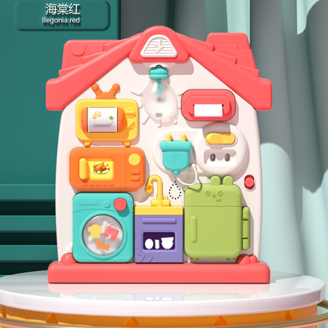11951042.智恩堡 婴儿多功能忙碌板蒙氏早教玩具屋
