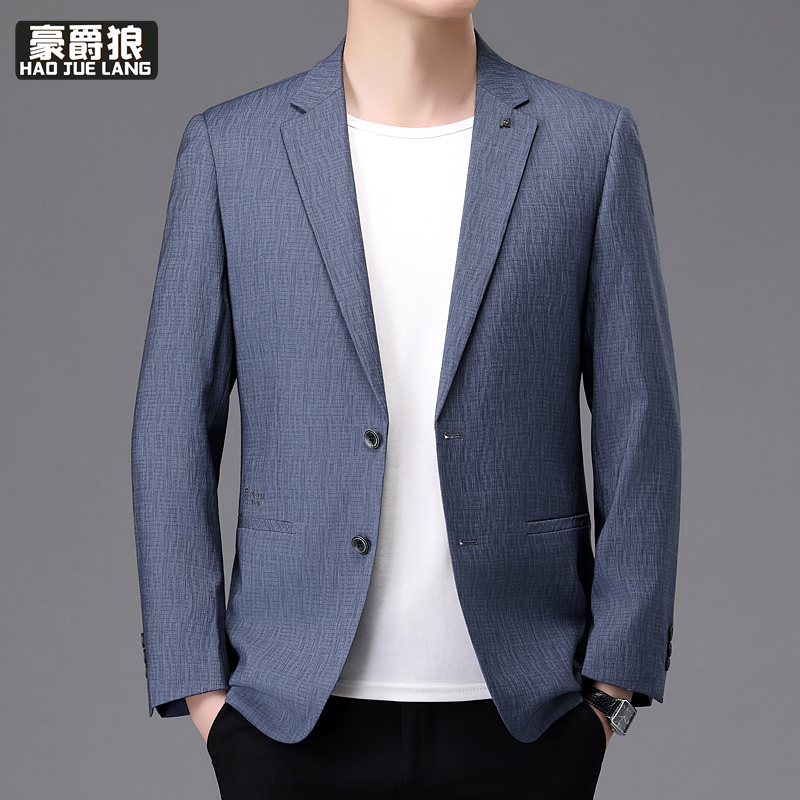 11376429.春秋季新款轻商务休闲高档西服男士正装通勤西装外套