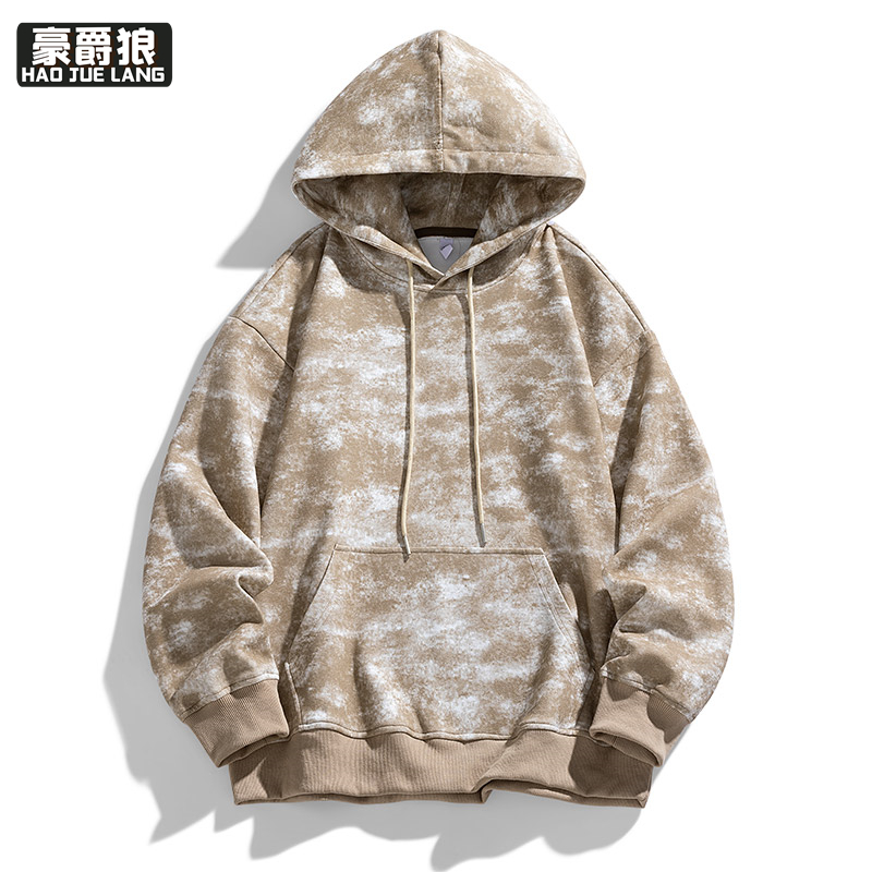 11376219.复古迷彩渐变连帽卫衣男秋季青少年ins流行套头帽衫