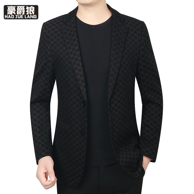 11376874.品质小西服商务帅气免烫弹力男士休闲西装外套秋季新款