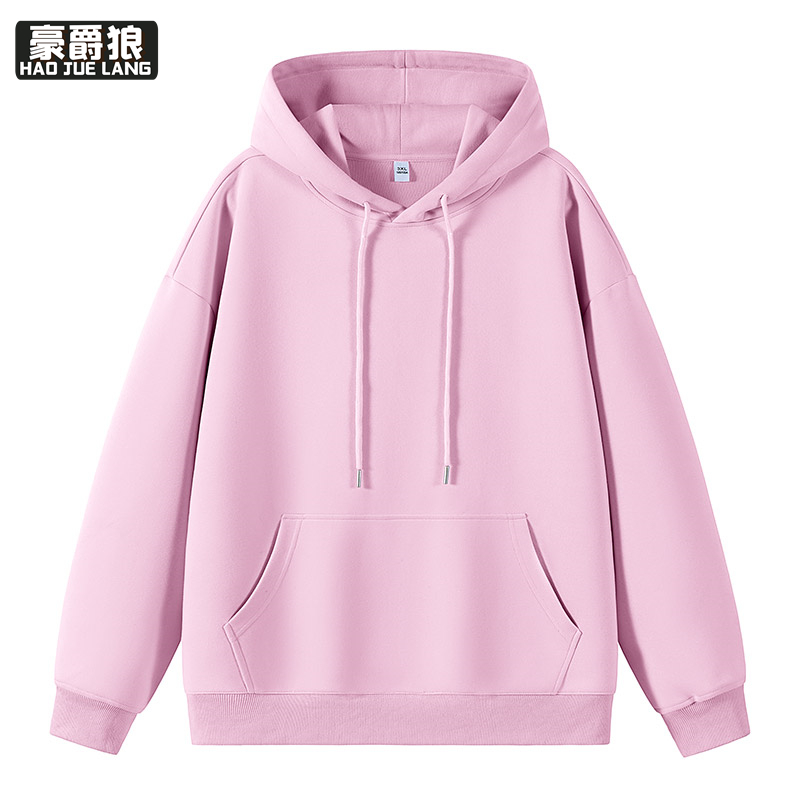 11376240.美式复古连帽衫宽松ins新款学生简约纯色百搭上衣卫衣