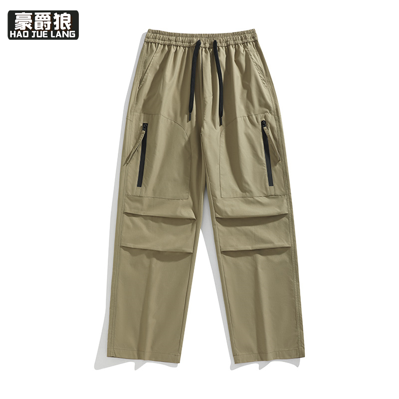 11376288.四个口袋工装裤日系风格直筒版宽松型工装风多巴胺色系