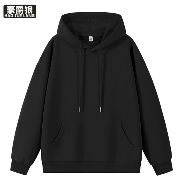 11376240.美式复古连帽衫宽松ins新款学生简约纯色百搭上衣卫衣