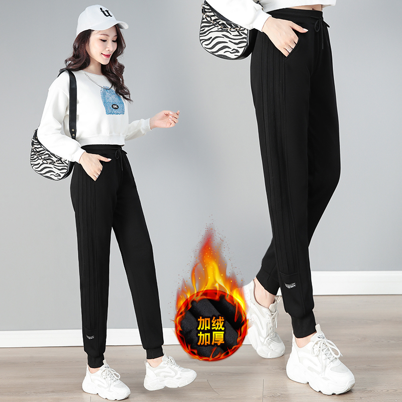 11387946.七玻威秋冬女式新款运动潮流显瘦百搭休闲裤【加绒可选】【七玻威女装1】