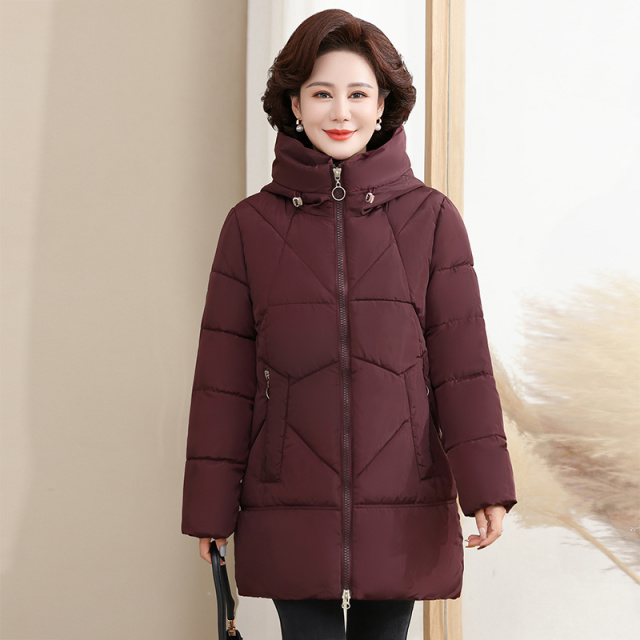 11387926.七玻威秋冬女式新款中长款保暖中老年减龄时髦棉衣【七玻威女装1】