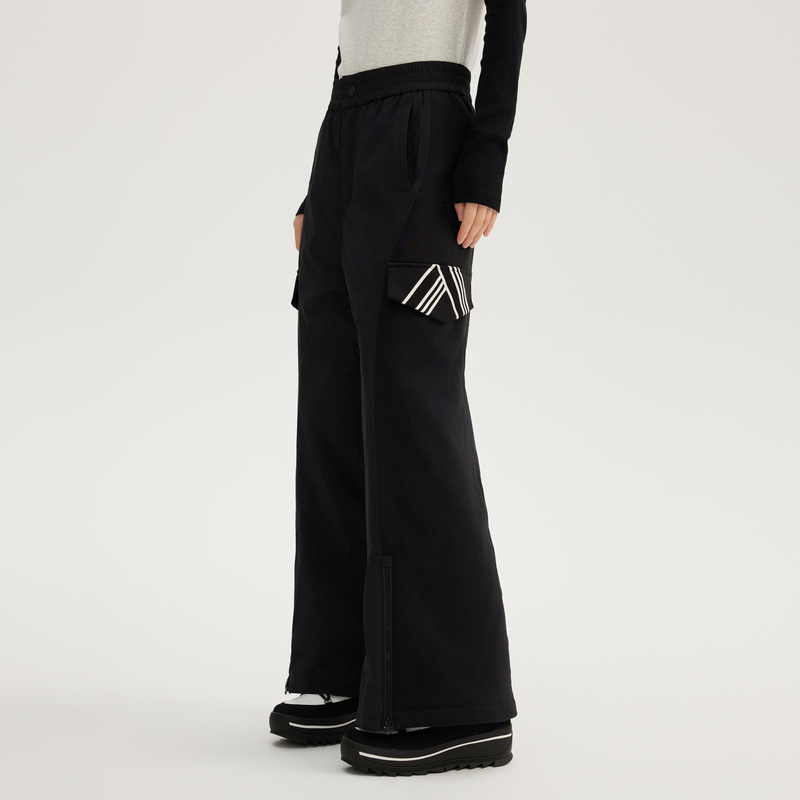 11394099.艾莱依简约微喇羽绒裤秋冬保暖直筒休闲时尚百搭温暖通勤
