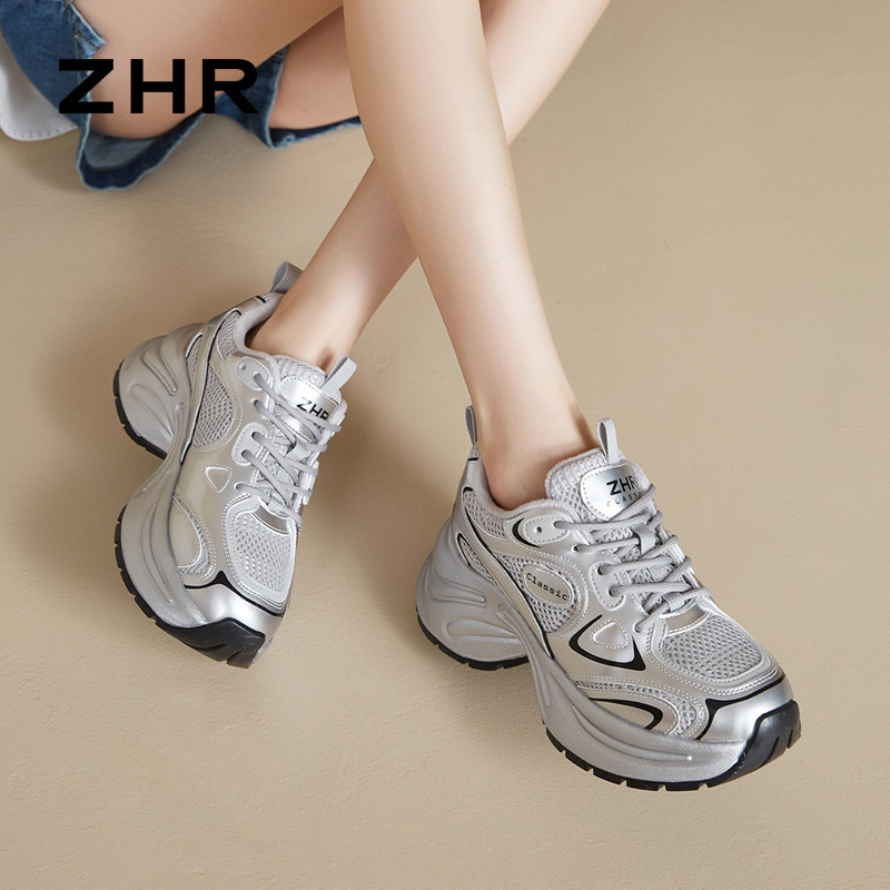 12734637.【ZHR则则】高帮鞋[短绒]圆头系带厚底女鞋[超纤+网布]