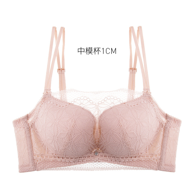 11400198.蕾丝防走光两用肩带抹胸收副乳内衣调整型文胸美背文胸女胸罩