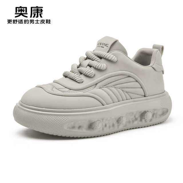 11414643.奥康男鞋小白鞋男2025新款舒适休闲鞋子男季透气男士潮鞋厚底板鞋