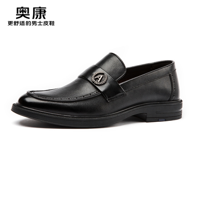 11415495.奥康男士皮鞋2025年春季新款男鞋商务休闲乐福鞋上班通勤男款鞋子