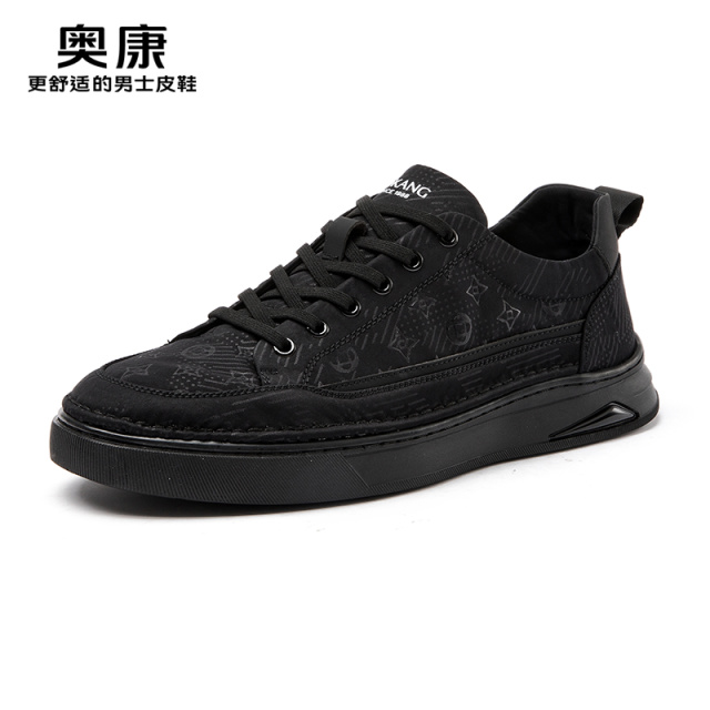 11413116.奥康男鞋2025春季新款休闲印花板鞋舒适防滑鞋子时尚百搭厚底潮鞋