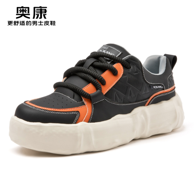 11414796.奥康男鞋2025春季新款百搭运动休闲鞋男时尚舒适厚底潮鞋防滑鞋子