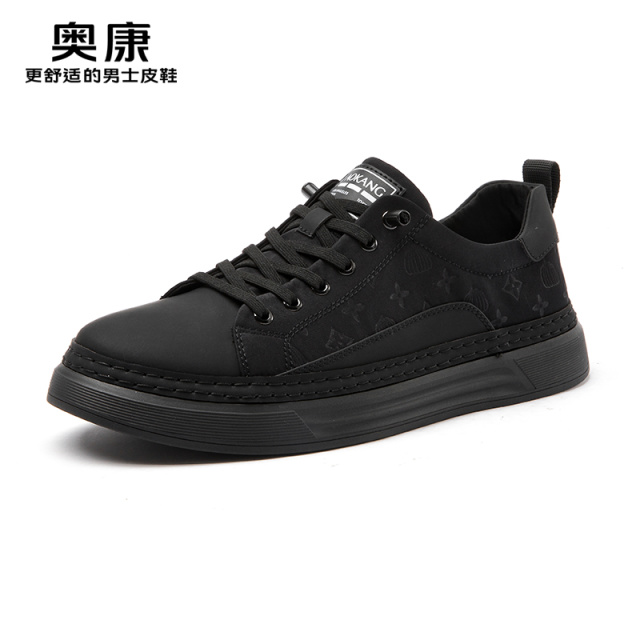 11414682.奥康男鞋2025春季休闲潮鞋简约百搭时尚板鞋防滑防水软底舒适鞋子
