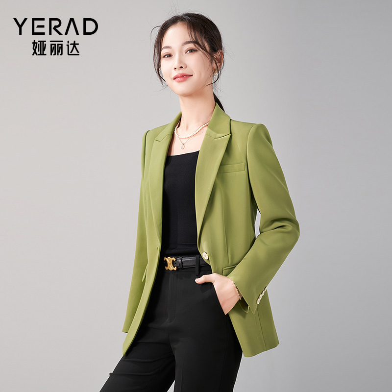 11413062.【娅丽达】高级感通勤气质收腰西装外套女秋季新款休闲小西服