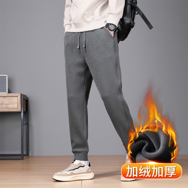 11420396.玛波尼2024加绒加厚男士休闲裤宽松百搭时尚束脚裤