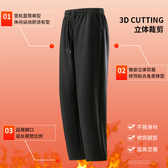 11421019.7-CHAOY秋冬新款男式直筒显瘦潮流基础款加绒保暖休闲裤【7-CHAOY男装1】
