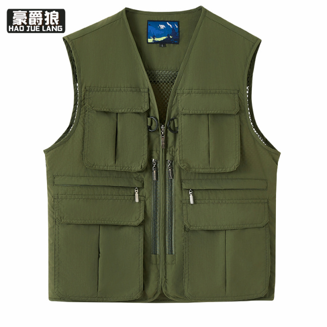 11445463.工作服摄影师户外多口袋工装钓鱼马甲背心大码坎肩马夹