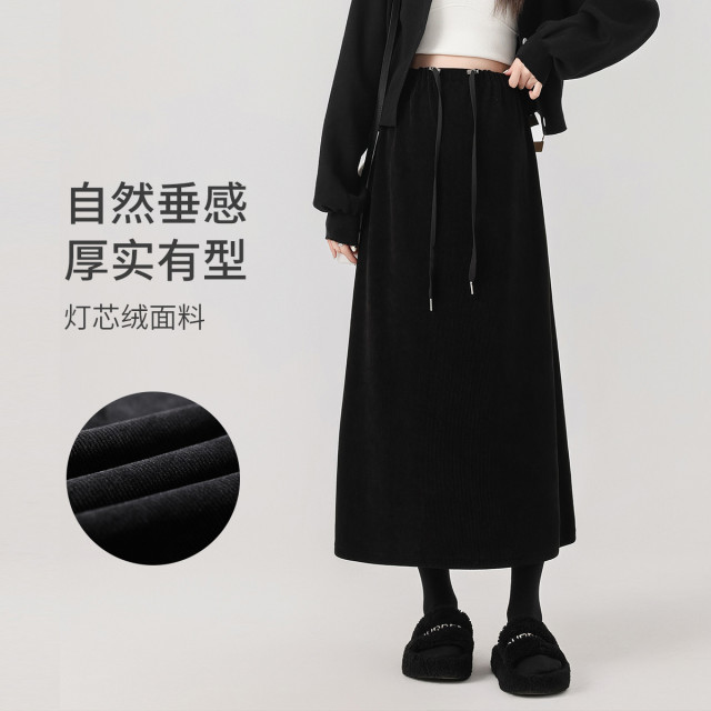 12999236.孕妇欧棉绒半身裙a字秋冬裙中长款潮妈无托腹打底裙气质孕妇装