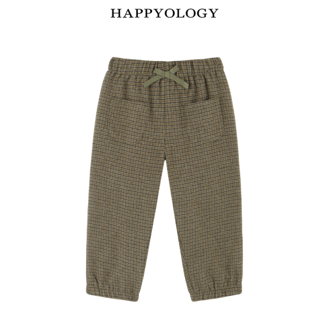 11847595.happyology英国儿童格纹呢裤长裤男女童秋冬季裤子宽松休闲裤