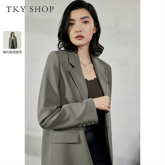 11460120.【专柜同款】基础款简约百搭便西2025年春季款通勤西装外套