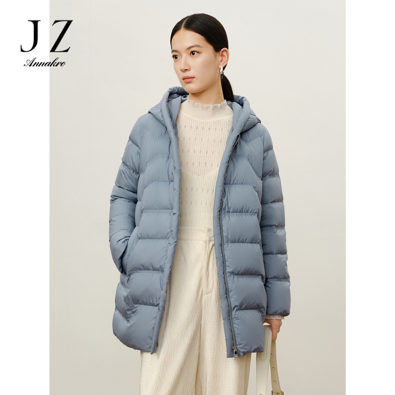 11497592.商场同款JZ玖姿休闲厚实保暖鸭绒羽绒服女2023冬季新款JWCD03206