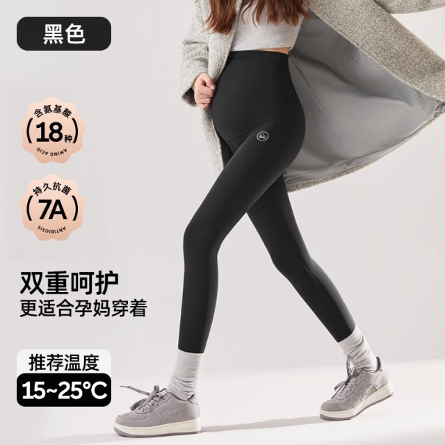 13653661.婧麒孕妇打底裤子秋冬款外穿瑜伽裤芭比裤加绒加厚鲨鱼裤孕妇冬装