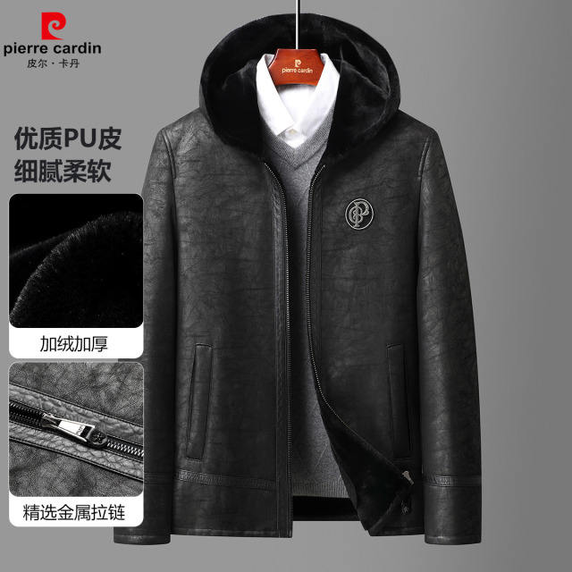 12147628.线下款【加绒加厚】冬季抗寒保暖男士夹克仿皮外套