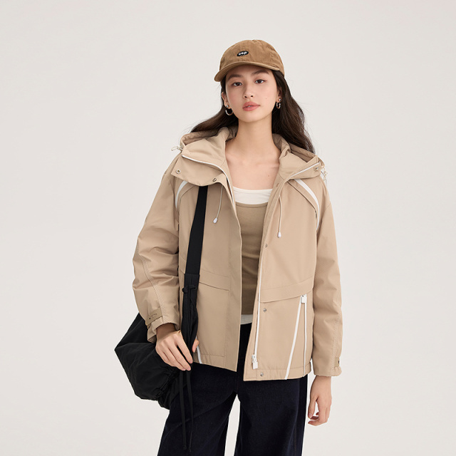 11519123.艾莱依羽绒服户外休闲运动工装外套登山鹅绒保暖短款时尚
