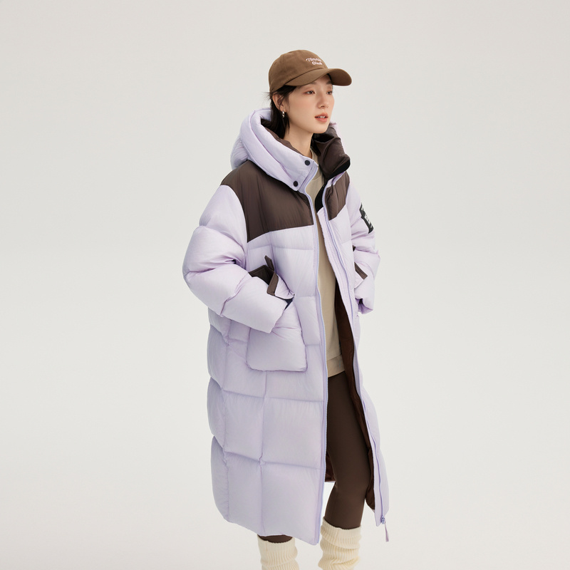 11519151.艾莱依羽绒服休闲运动泡芙时尚撞色拼接