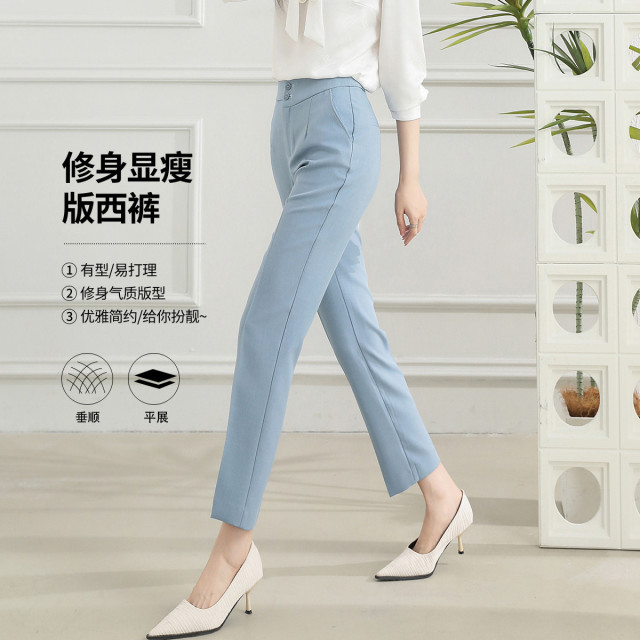 11608475.【专柜新品】【两粒扣版西裤】新款通勤百搭修身显瘦高腰裤子女