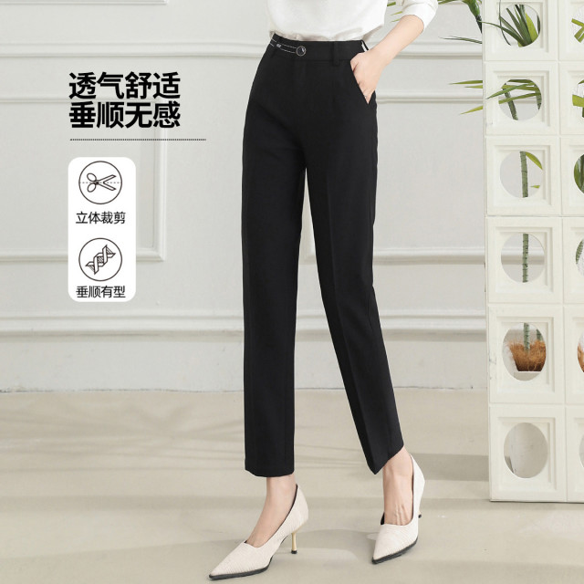 11606358.【专柜同款】【版西裤】新款纯色百搭修身显瘦简约通勤裤子女