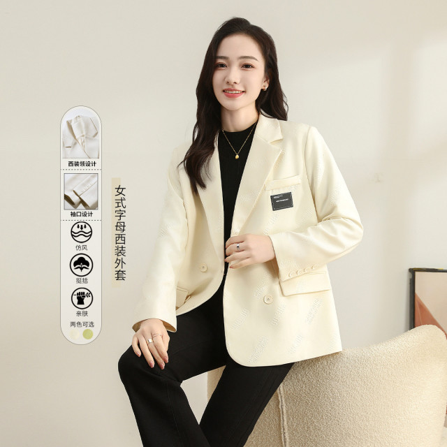 11603768.【专柜新品】【西装外套】新款气质通勤一手长简约百搭西服