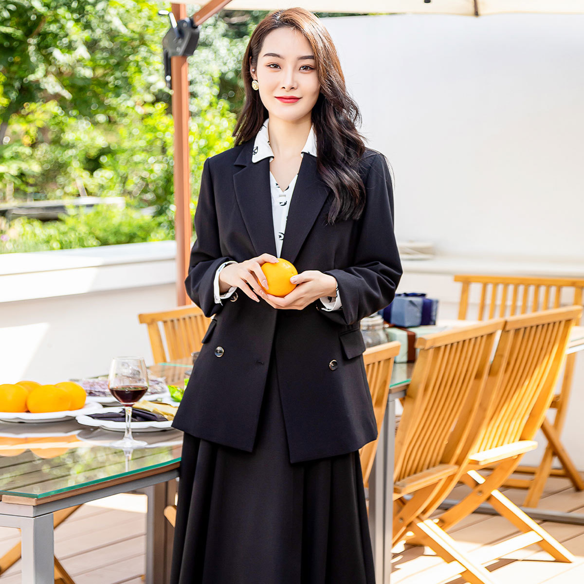 11597154.【专柜新品】【西服外套】新款商务通勤气质长袖西装