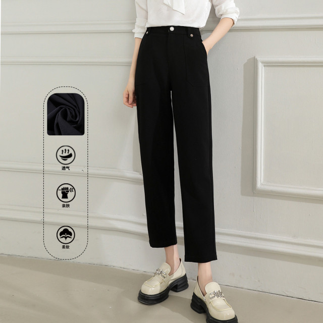 11608040.【专柜新品】【版西裤】新款高腰显瘦纯色裤子气质通勤休闲裤女