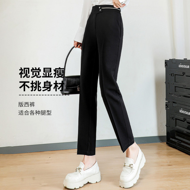11607151.【专柜新品】【版西裤】显瘦百搭九分裤通勤裤字