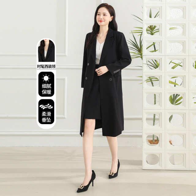 11608002.【专柜新品】【风衣】新款纯色百搭西装外套气质通勤上衣