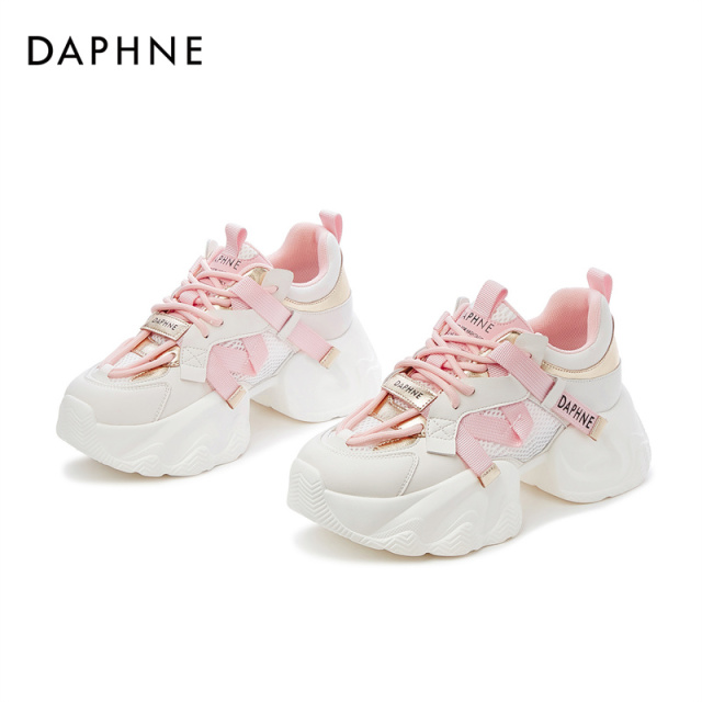 13465709.达芙妮时尚增高老爹鞋新款女款秋冬小个子显脚小休闲运动跑步女鞋