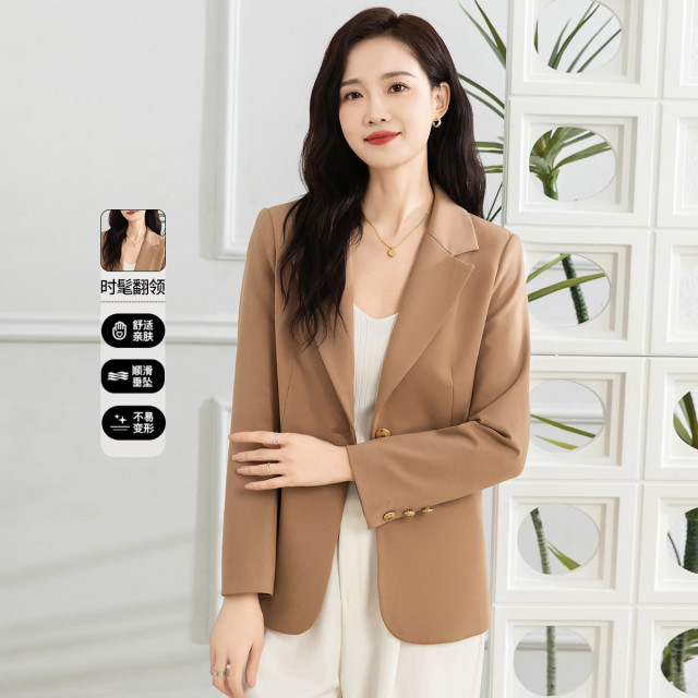 11607761.【专柜新品】【西服】新款时尚通勤一手长气质西装外套